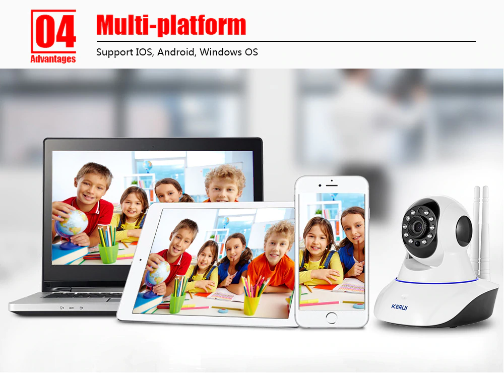 KERUI N62 IP Camera 720P WIFI CCTV APP Home Security Wireless Alarm Camera