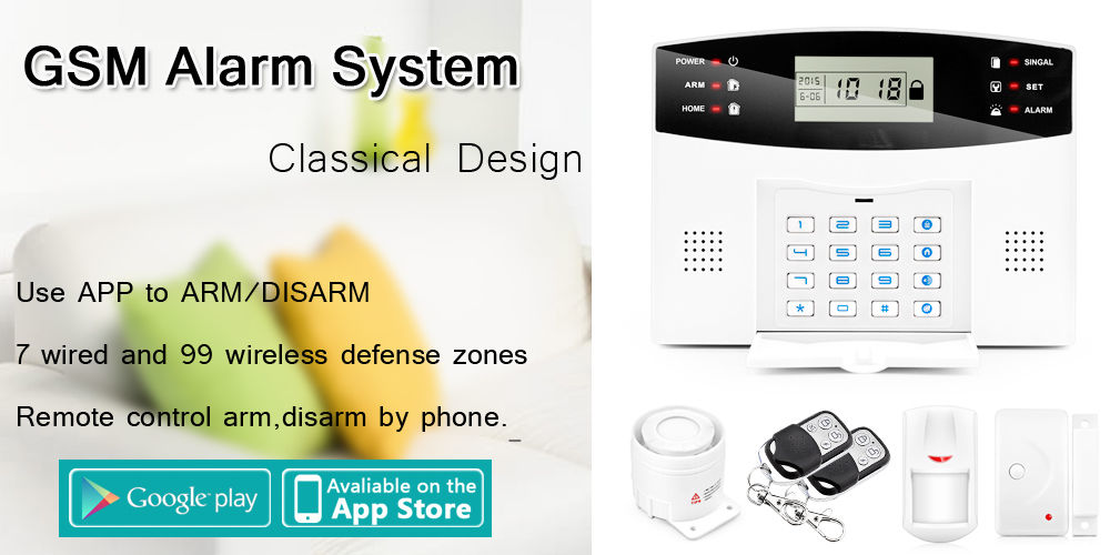 APP Control Wireless GSM Home Burglar Security Alarm System