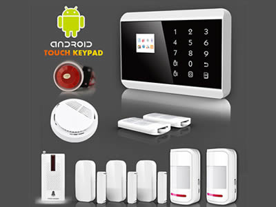APP Control Touch keypad GSM SMS Home House Security Alarm System