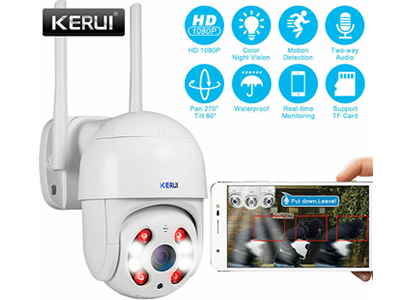 Kerui N8 Outdoor CCTV PTZ HD 1080P Wirless Wifi IP Camera 