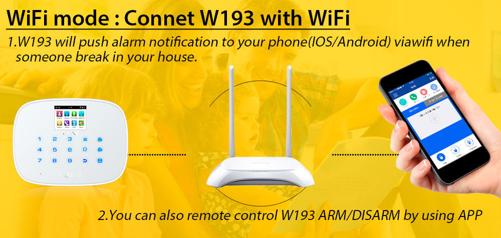 Kerui W193 Wifi PSTN Wireless home office alarm
