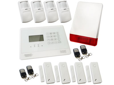 Touch Screen Wireless Intruder Burglar Home Alarm White Solution 