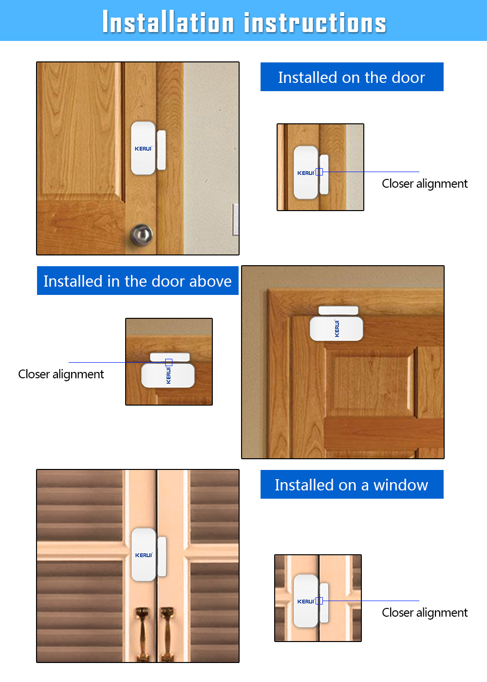 KERUI D025 Wireless Door Window Sensors