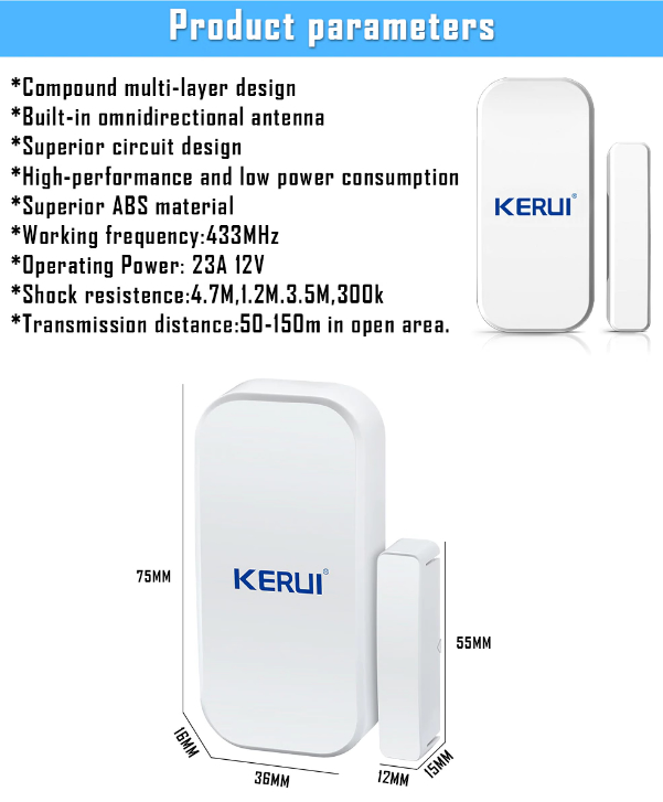 KERUI D025 Wireless Door Window Sensors