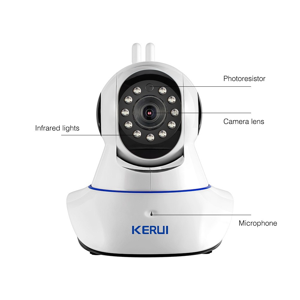 KERUI N62 IP Camera 720P WIFI CCTV APP Home Security Wireless Alarm Camera