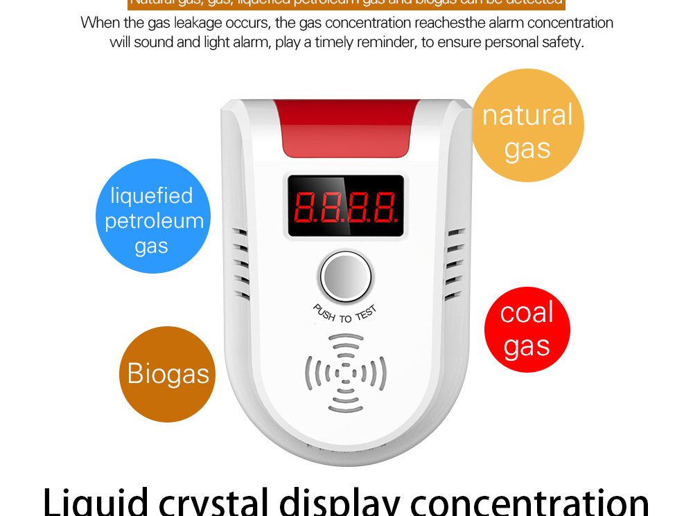 KERUI GD13 LED Digital Display Gas Detector Sensor 