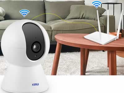 Kerui 1080p 3mp Tuya Smart Mini Wifi Ip Caméra Intérieure Sans Fil Sécurité  Maison Cctv Surveillance Caméra 2mp avec Suivi Auto