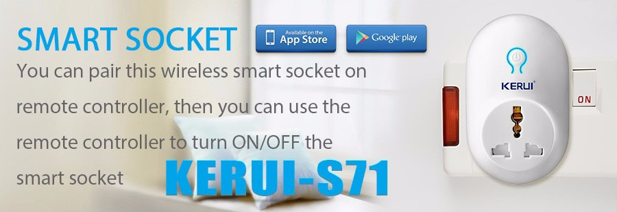 KERUI S71 Wireless Remote Switch Smart Power Socket Plug 