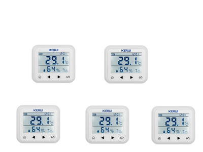 5 units KERUI TD32 LED Display Adjustable Temperature Alarm Sensor