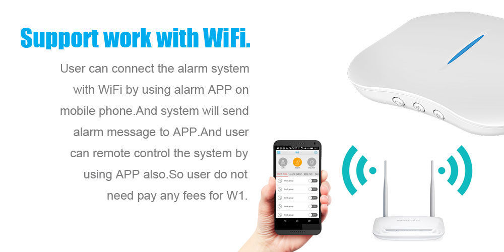 KERUI W1 WiFi PSTN Smart Home Burglar Alarm System Security