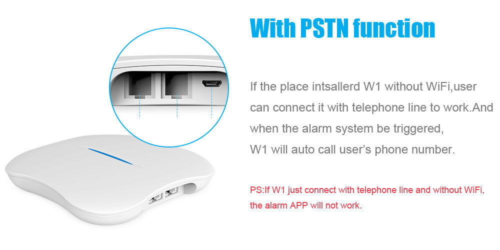 KERUI W1 WiFi PSTN Smart Home Burglar Alarm System Security