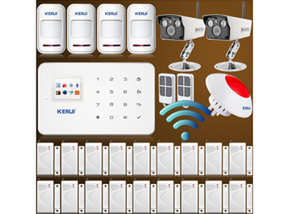 KERUI W18 WIFI GSM SMS APP Control Alarm System,720P WIFI Outdoor IP Camera