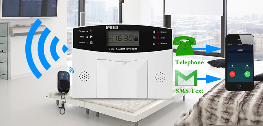 Wireless home security burglar alarm